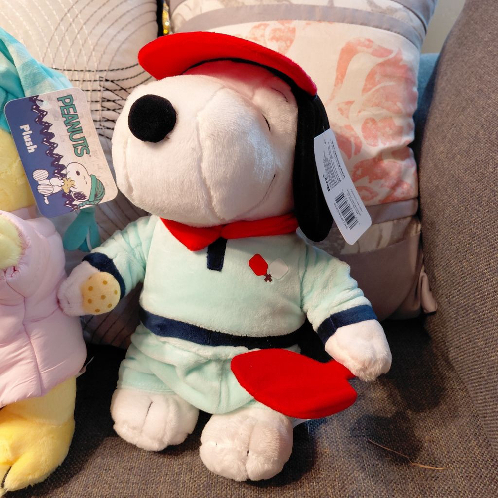 Kids Peanuts Snoopy Woodstock Stuffed Animals One Size White Yellow Plush Set - Picture 3 of 3